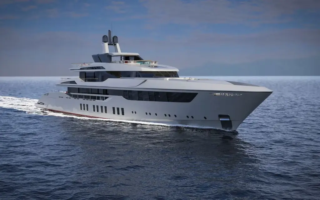 Nacre 62 Hot Lab superyacht 62m side view for sale new build